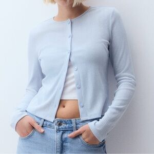 NWOT H&M Divided Pointelle Jersey Cardigan